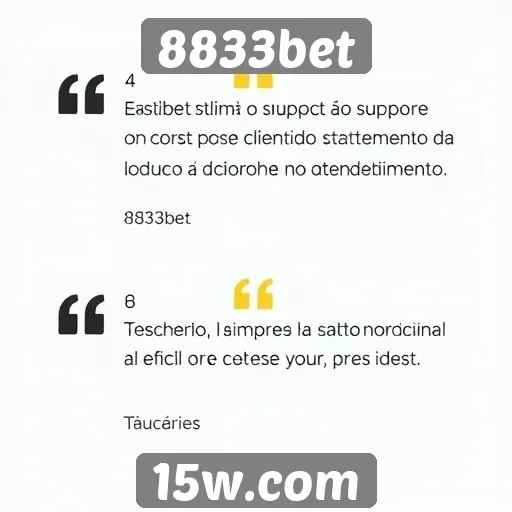Avaliações positivas destacam suporte ao cliente no 8833bet
