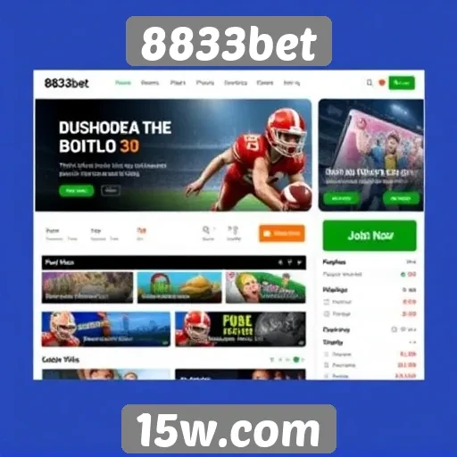 Mudanças na interface do usuário do site 8833bet
